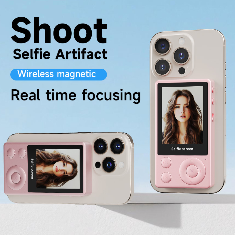 Shoot A3 Magnetic Selfie Screen – 50m Long-Distance, 0.5-15X Focus, 65g Lightweight for Mobile Photography