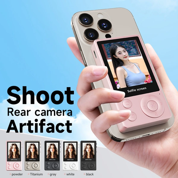 Shoot A3 Magnetic Selfie Screen – 50m Long-Distance, 0.5-15X Focus, 65g Lightweight for Mobile Photography