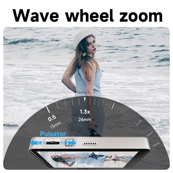 Shoot A4 Magnetic Selfie Screen – 4-Inch HD Curved Screen, 0.5-15X Zoom, 1500mAh Battery for Mobile Photography