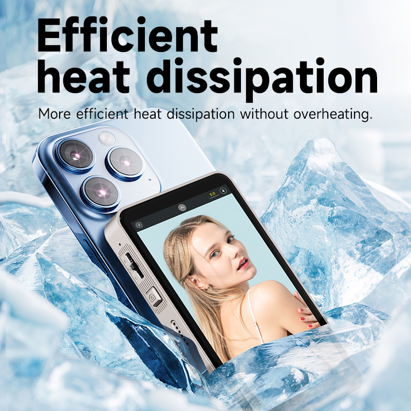 Shoot A4 Magnetic Selfie Screen – 4-Inch HD Curved Screen, 0.5-15X Zoom, 1500mAh Battery for Mobile Photography