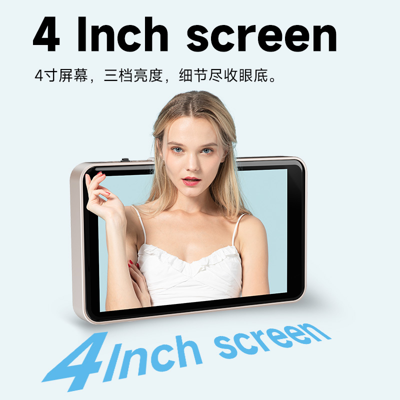 Shoot A4 Magnetic Selfie Screen – 4-Inch HD Curved Screen, 0.5-15X Zoom, 1500mAh Battery for Mobile Photography