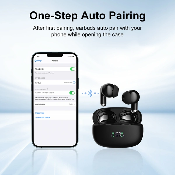SP9X Ultra-Light True Wireless Earbuds – 13mm Driver, 30+H Battery, Bluetooth 5.3 & LED Display