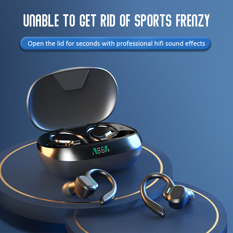 SP16 Bone Conduction Headphones – HiFi Sound, 32H Battery, IPX Sweatproof Bluetooth 5.3