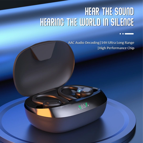 SP16 Bone Conduction Headphones – HiFi Sound, 32H Battery, IPX Sweatproof Bluetooth 5.3