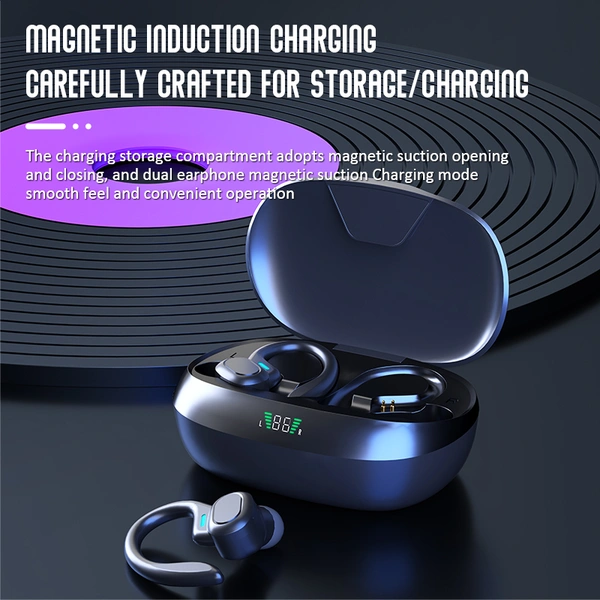 SP16 Bone Conduction Headphones – HiFi Sound, 32H Battery, IPX Sweatproof Bluetooth 5.3