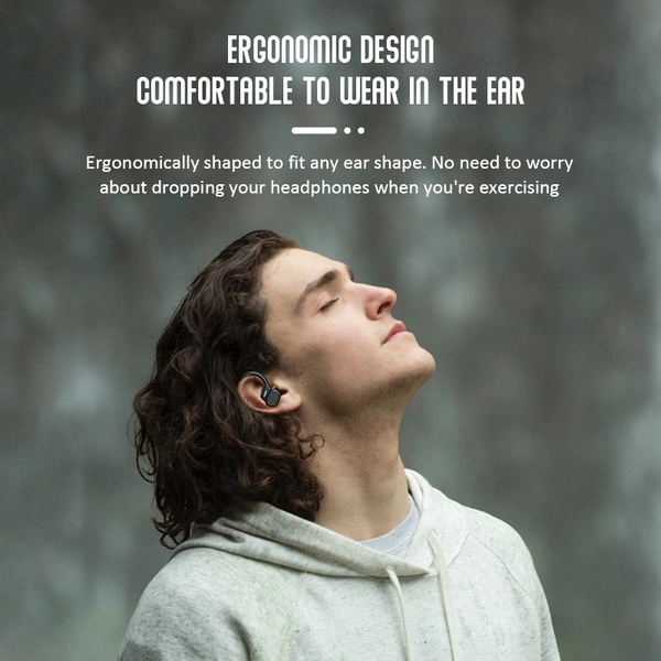 SP16 Bone Conduction Headphones – HiFi Sound, 32H Battery, IPX Sweatproof Bluetooth 5.3