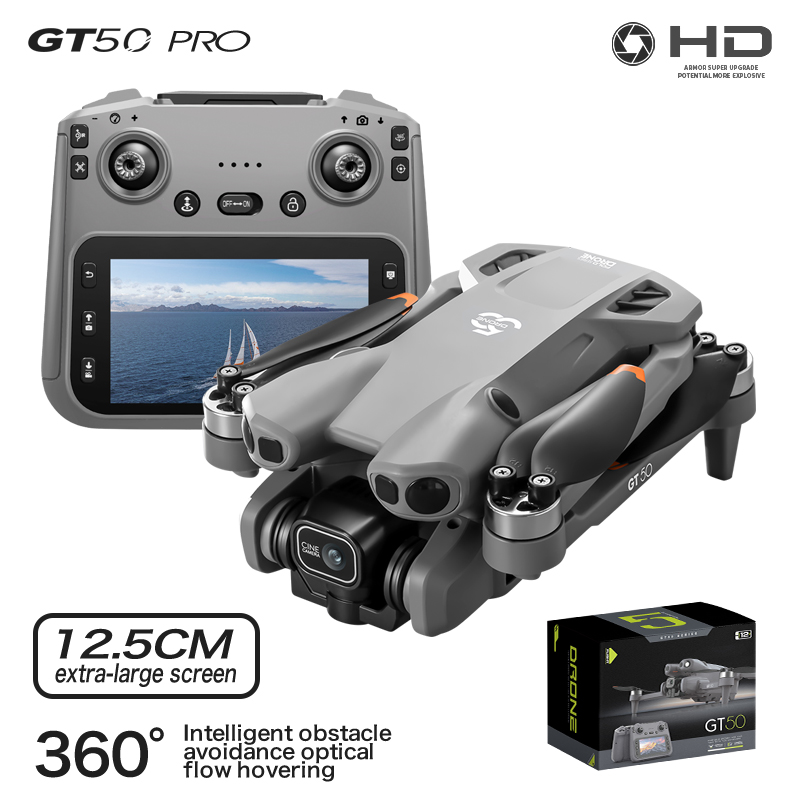 GT50 HD Flagship Drone with Obstacle Avoidance – Cinematic Aerial Photography, Portable Foldable Design