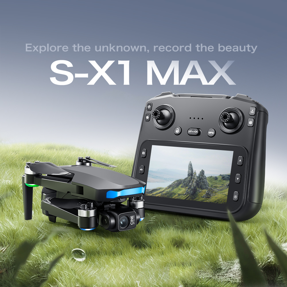 S-X1 GPS Brushless Drone with 3-Axis Gimbal & HD Screen – Stable Aerial Photography, Long Flight Time