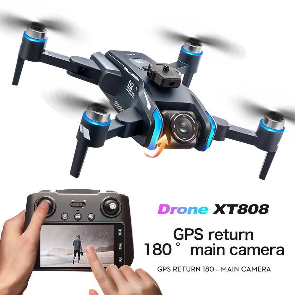 XT808 GPS Drone with 180° HD Camera – 5G FPV, Brushless Motor, Foldable Design for Aerial Photography