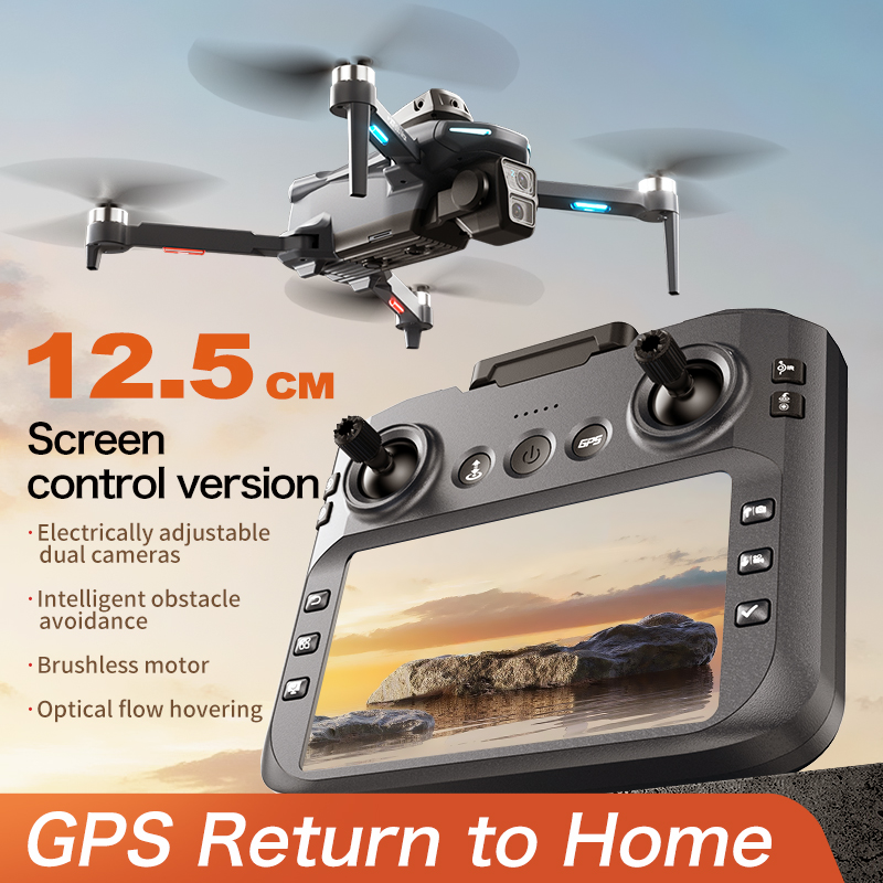 XT606 GPS Drone with 4K Camera – 30Min Flight, 360° Obstacle Avoidance, Large Screen Remote Control for Aerial Photography