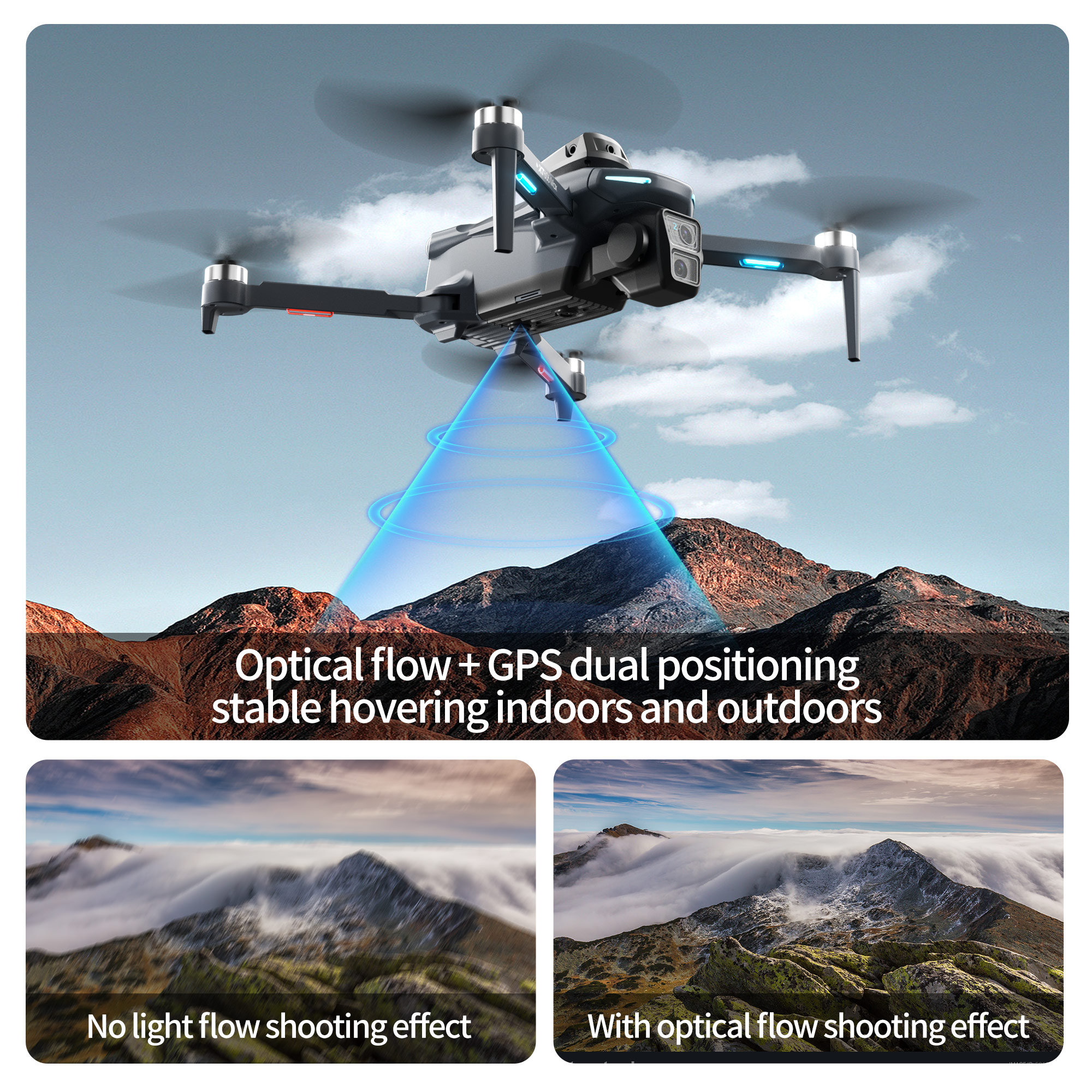 XT606 GPS Drone with 4K Camera – 30Min Flight, 360° Obstacle Avoidance, Large Screen Remote Control for Aerial Photography