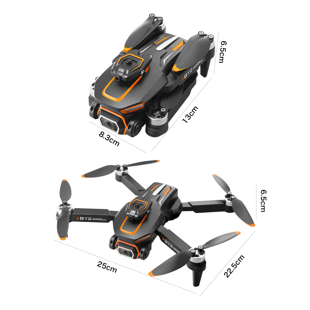 GT5 Screen-Controlled Brushless Drone – 4K Camera, 4.3-Inch HD Screen, 22Min Flight, GPS Return for Aerial Photography