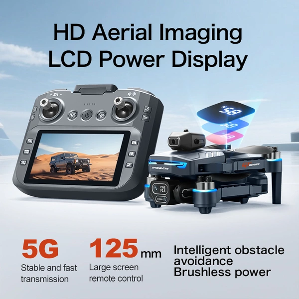 GT8 Screen-Controlled Brushless Drone – 4K Camera, 5.5-Inch HD Screen, 28Min Flight, GPS Return for Aerial Photography