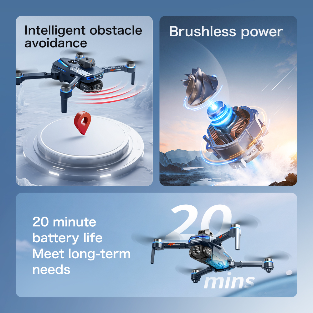 GT8 Screen-Controlled Brushless Drone – 4K Camera, 5.5-Inch HD Screen, 28Min Flight, GPS Return for Aerial Photography