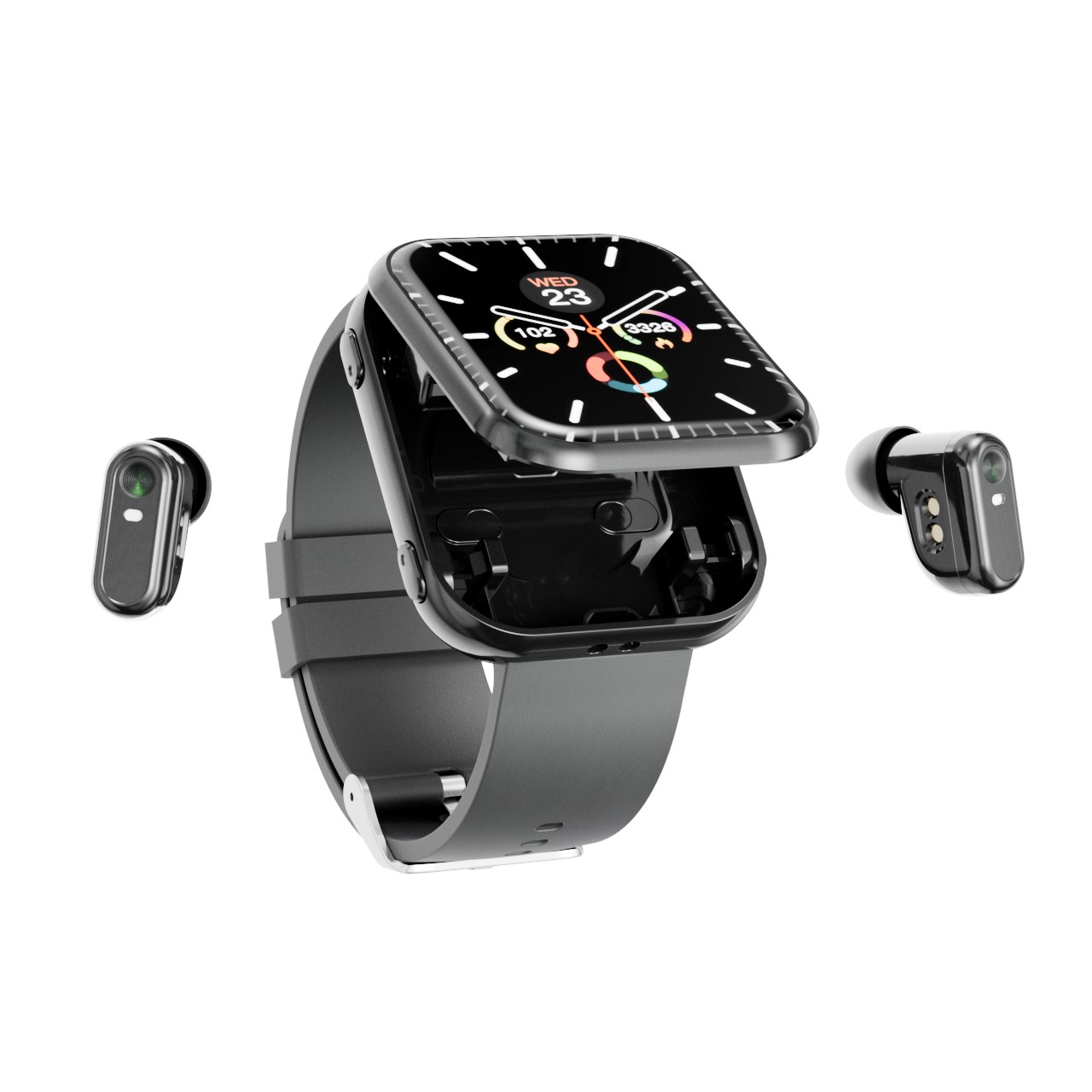 T1 Smart Watch with TWS Earphones - 1.8