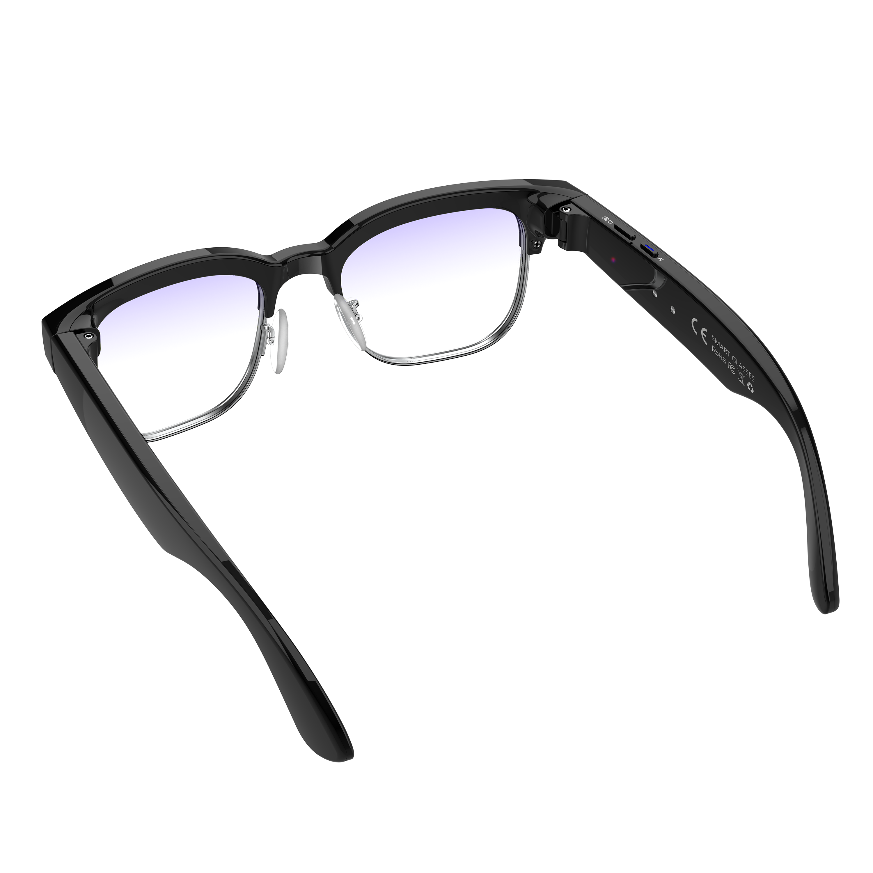 W630 AI Camera Glasses - 3 Detachable Lenses, WiFi Transfer, HD Photography