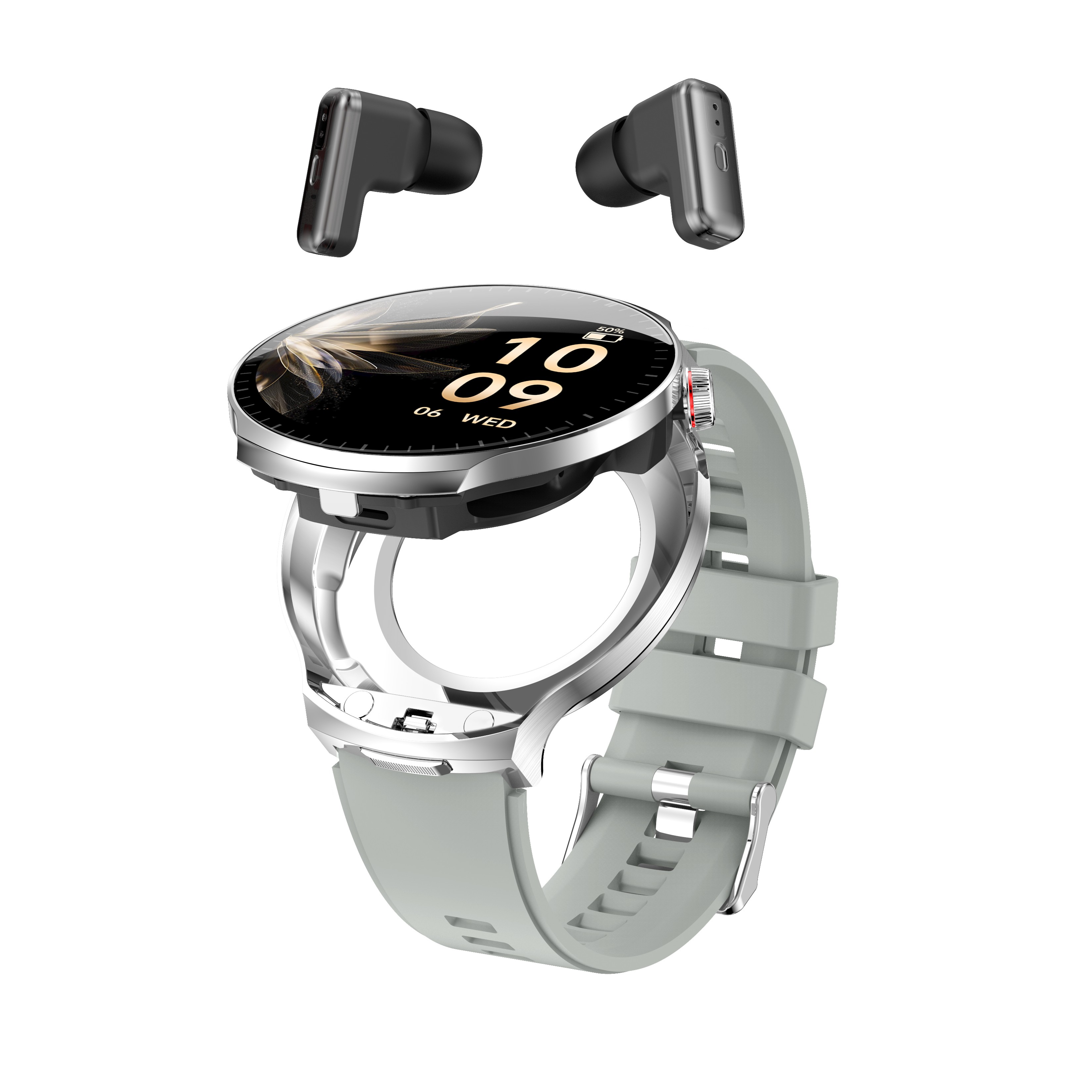 T100 2-in-1 Smart Watch with Earbuds - 1.85