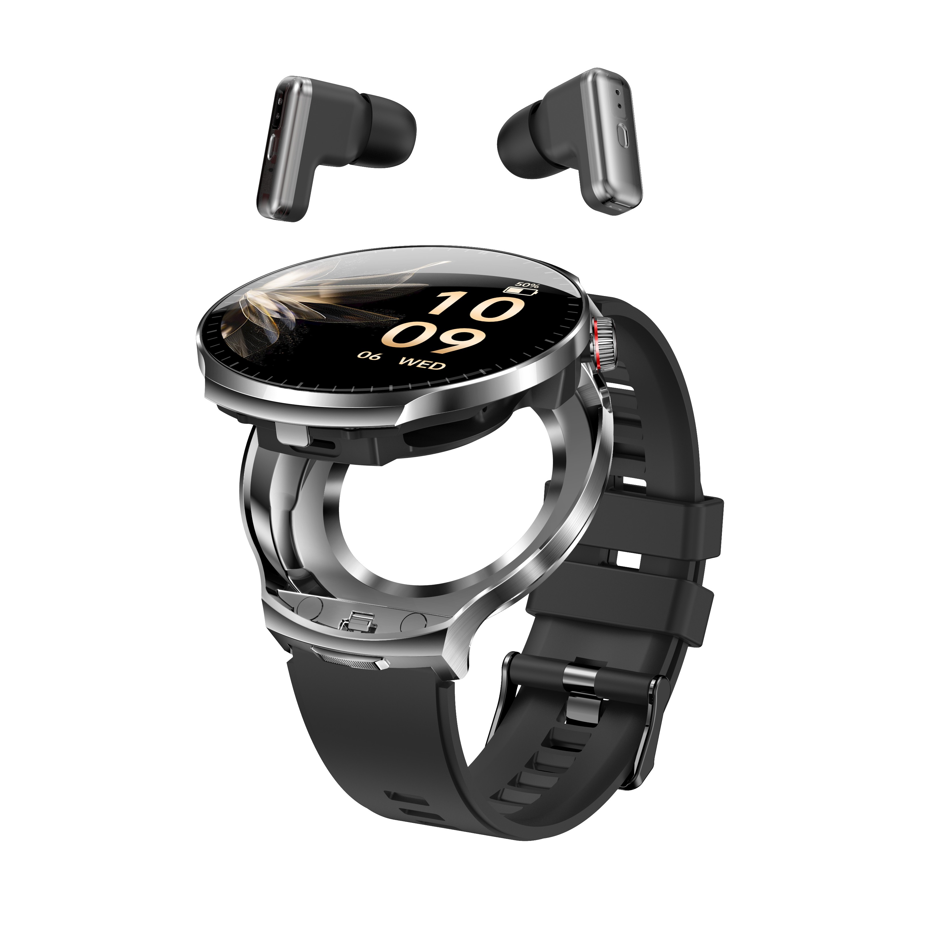 T100 2-in-1 Smart Watch with Earbuds - 1.85