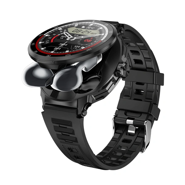 D11 2-in-1 Smart Call Watch with Earbuds - Bluetooth 5.3, Magnetic Charging