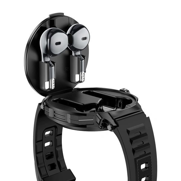 D11 2-in-1 Smart Call Watch with Earbuds - Bluetooth 5.3, Magnetic Charging