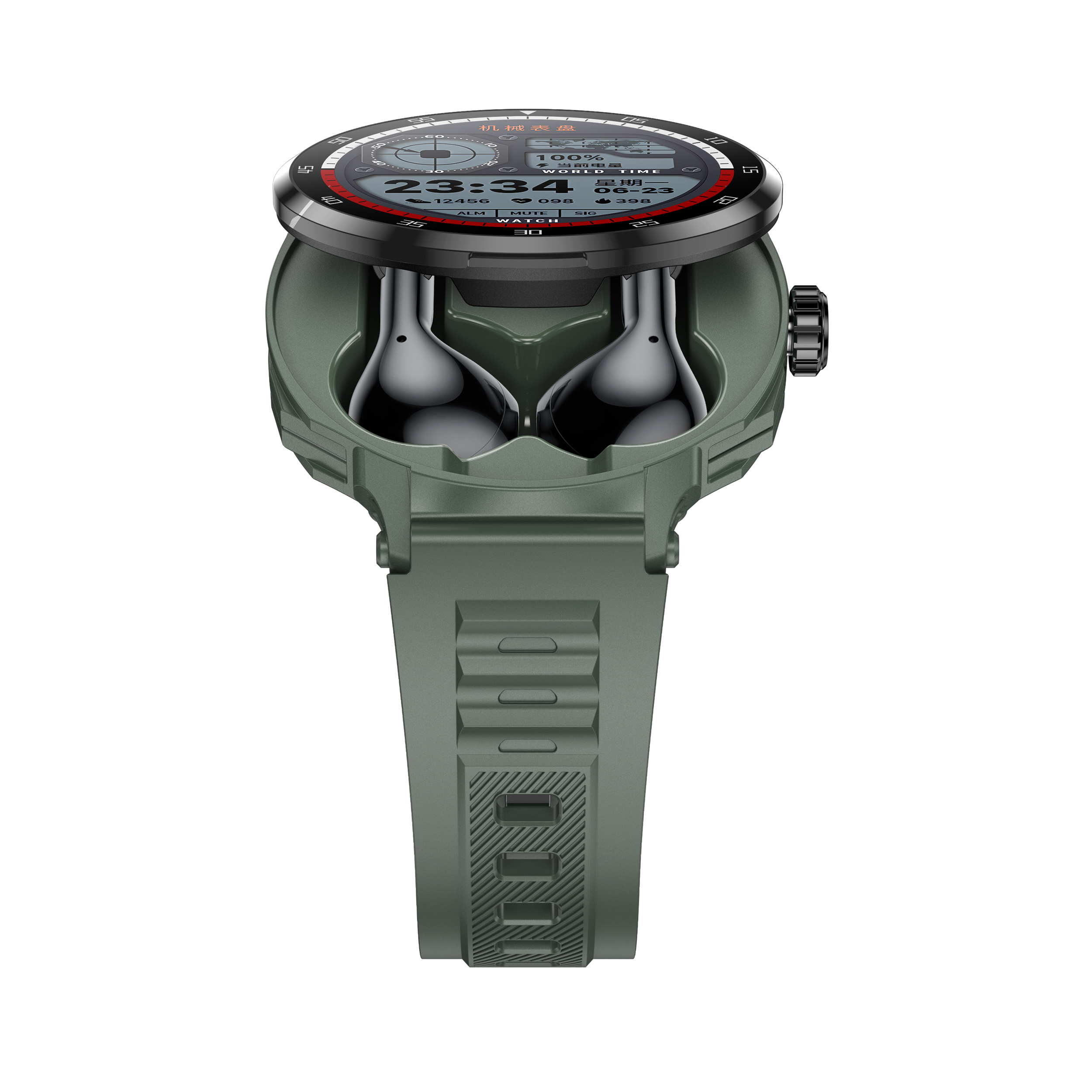 D11 2-in-1 Smart Call Watch with Earbuds - Bluetooth 5.3, Magnetic Charging