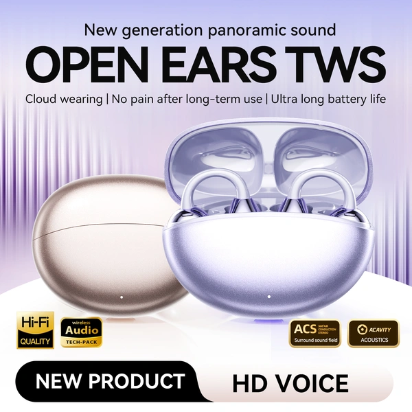 GL8 Open-Ear Wireless Earbuds 2025: Bluetooth 6, IPX7, Theater Sound