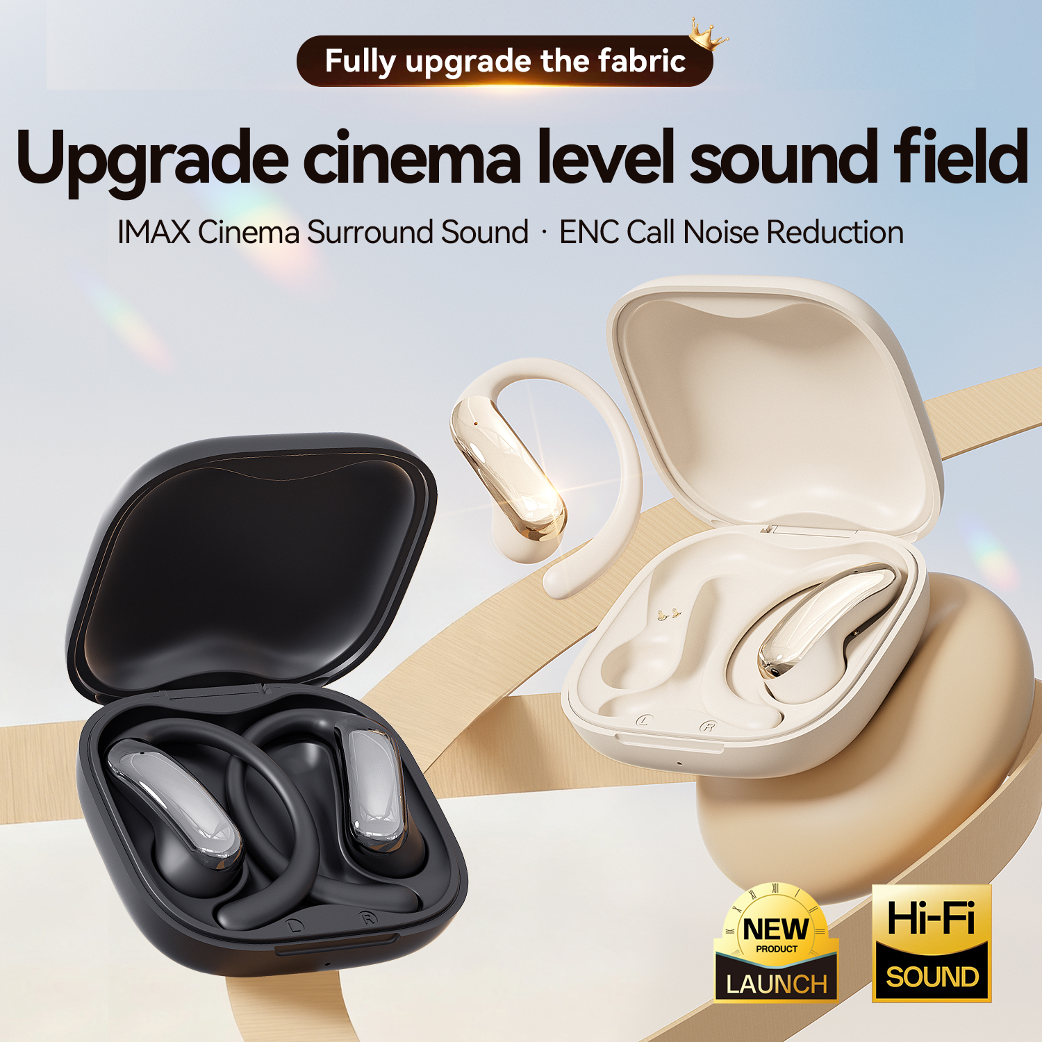 M141 Open-Ear Wireless Earbuds: Bluetooth 6, IPX7