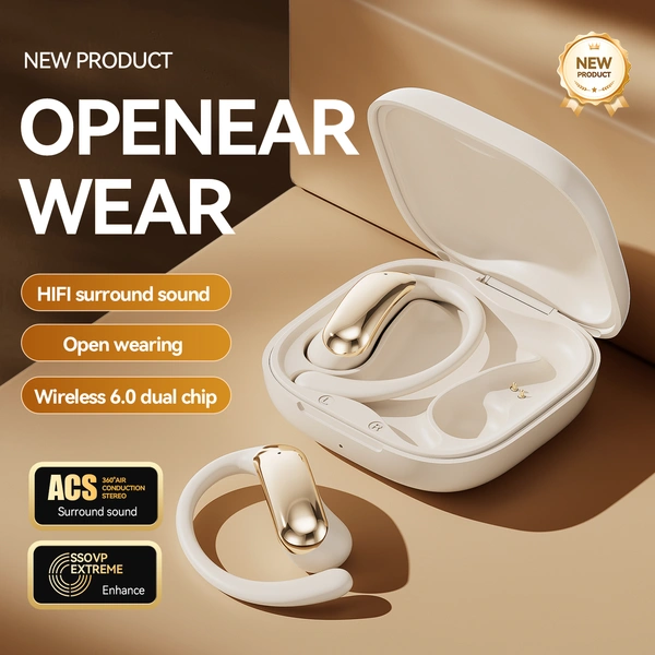 M141 Open-Ear Wireless Earbuds: Bluetooth 6, IPX7