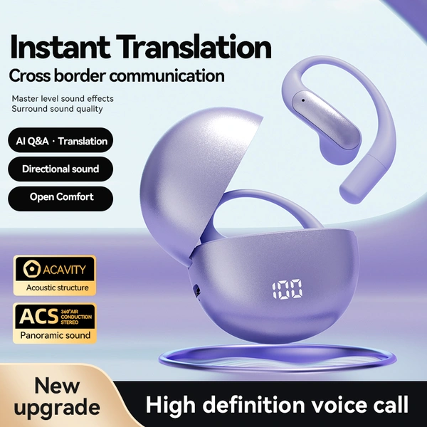 Wholesale M118 AI Translation Headphones: 1000+ Languages, Open-Ear, 8H Battery
