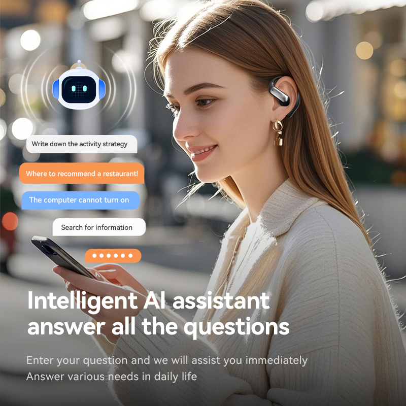 Wholesale M118 AI Translation Headphones: 1000+ Languages, Open-Ear, 8H Battery