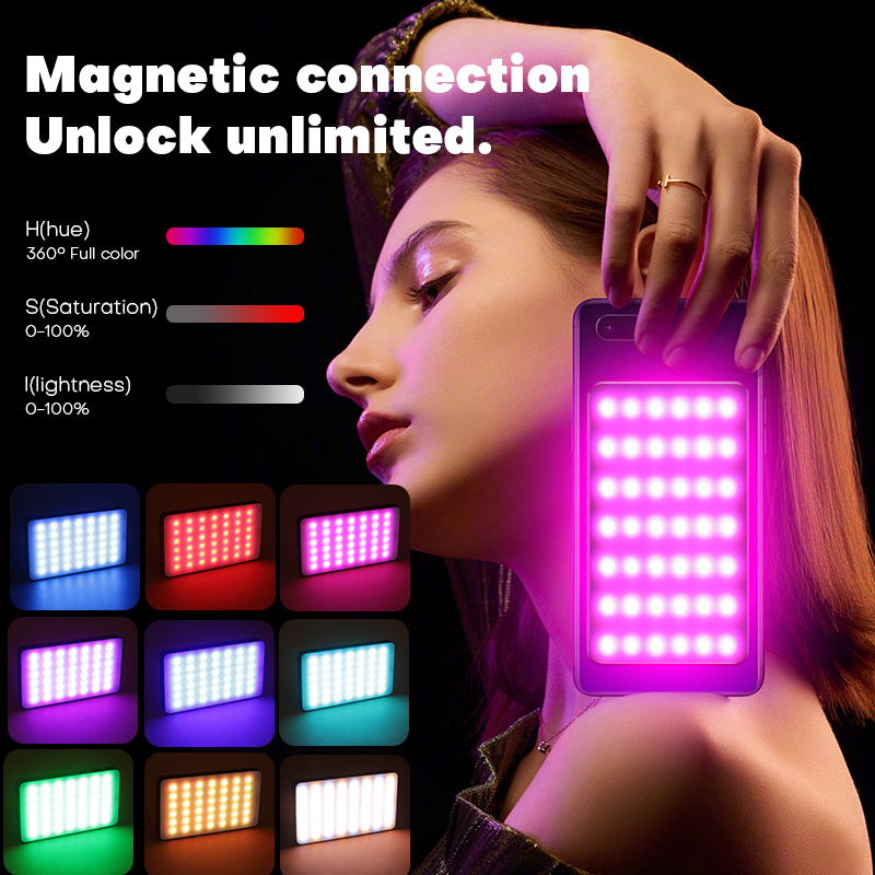 M20 Magnetic RGB Fill Light: 2500-9000K LED Camera Light