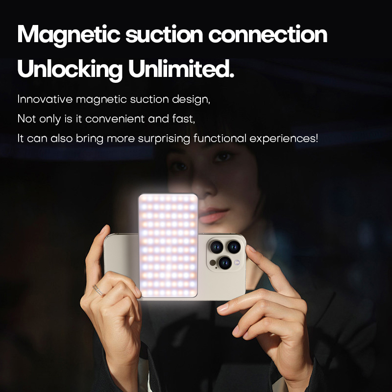 M19 Magnetic Fill Light: 2500-9000K Portable LED Camera Light