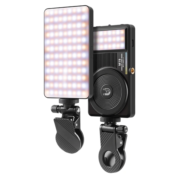 M19 Magnetic Fill Light: 2500-9000K Portable LED Camera Light