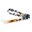 cartoon black cat cute sublimation lanyard