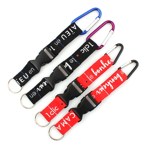 Customize Promotional Short Carabiner Lanyard Factory Direct Sale