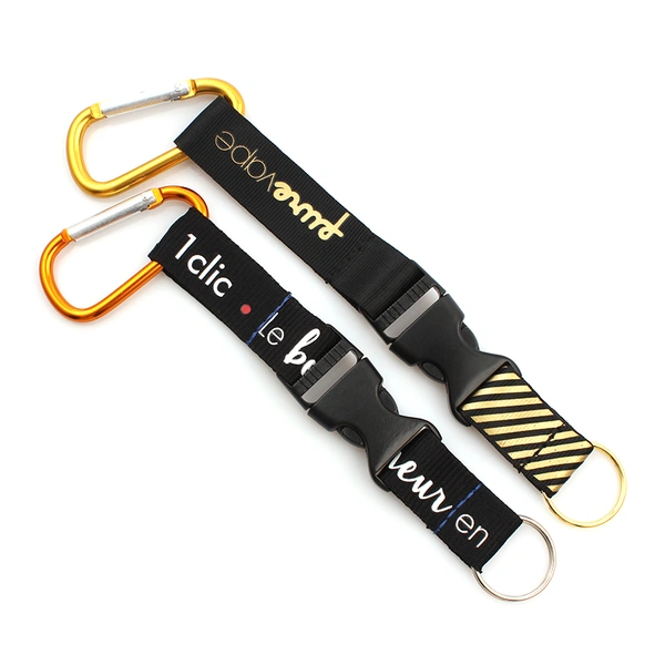 Customize Promotional Short Carabiner Lanyard Factory Direct Sale