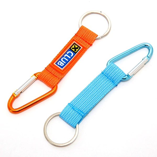 Factory Wholesale PP Strap Short Carabiner Lanyard With Custom Logo