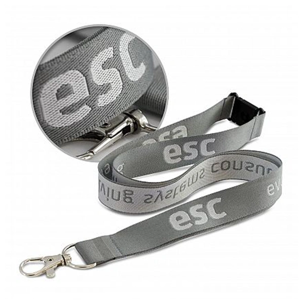 Promotional Custom Polyester High Quality Woven Jacquard Lanyard with Hook