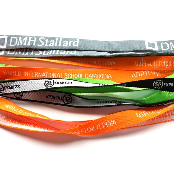 Promotional Custom Polyester High Quality Woven Jacquard Lanyard with Hook