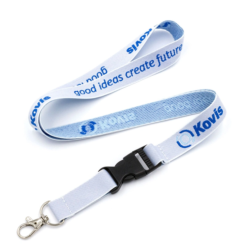 Promotional Polyester Neck Strap Thick Jacquard Custom Woven Lanyard
