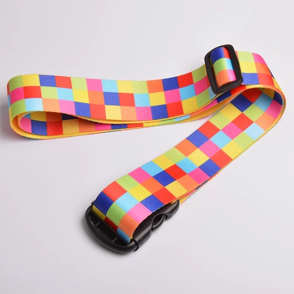 Custom Suitcase Bag Adjustable Polyester TSA Lock Sublimation Luggage Strap Belt for Travel
