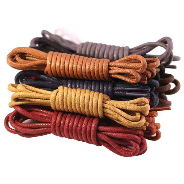 High quality leather shoes round 25mm waxed shoe lace