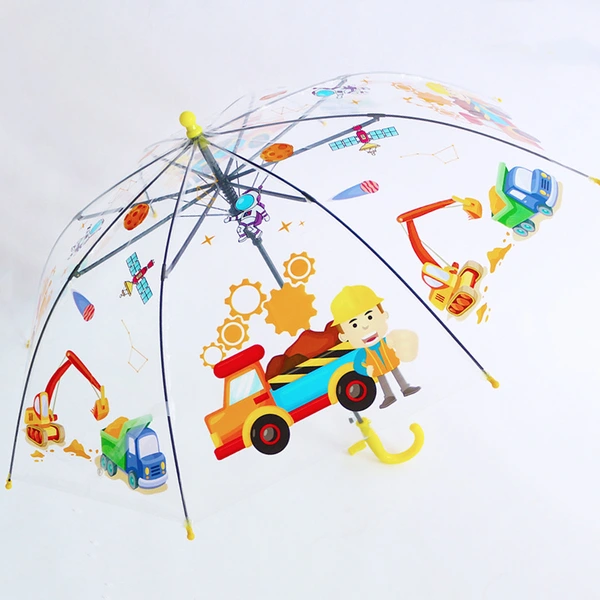 POE cartoon transparent kids cute school umbrella outdoor umbrella