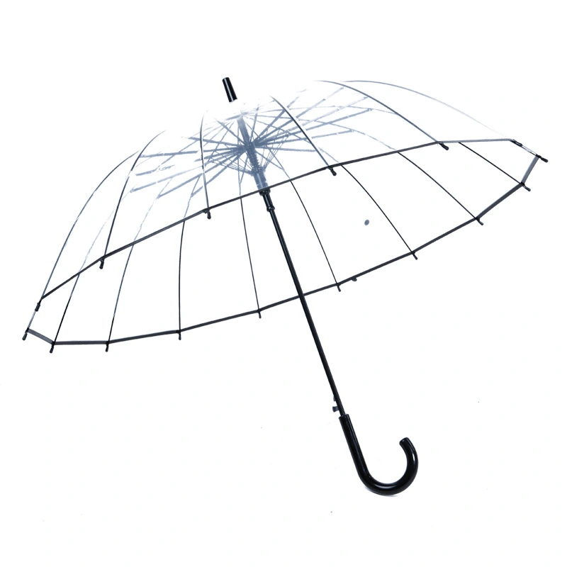 Promotional Customized Clear Dome Straight POE Transparent Umbrella