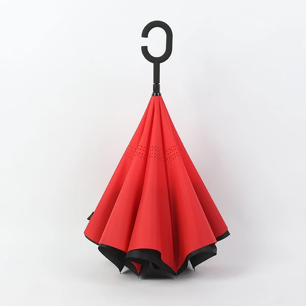Solid Color Promotional Reverse Umbrella with Custom Logo