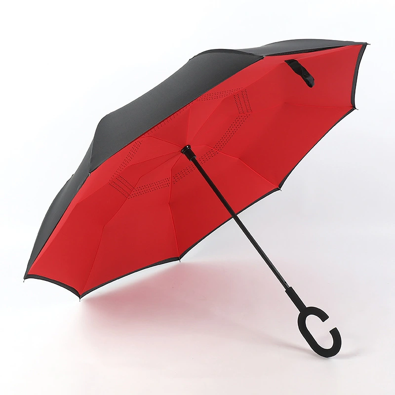 Solid Color Promotional Reverse Umbrella with Custom Logo