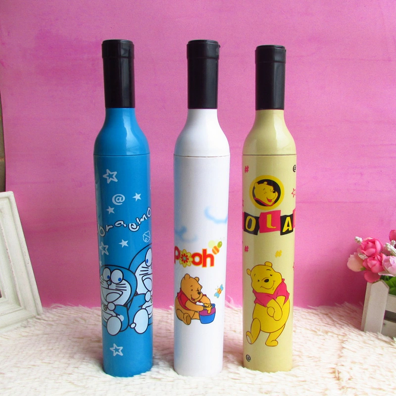 Cartoon Doraemon Winnie the Pooh Bottle Pattern Promotional Umbrella