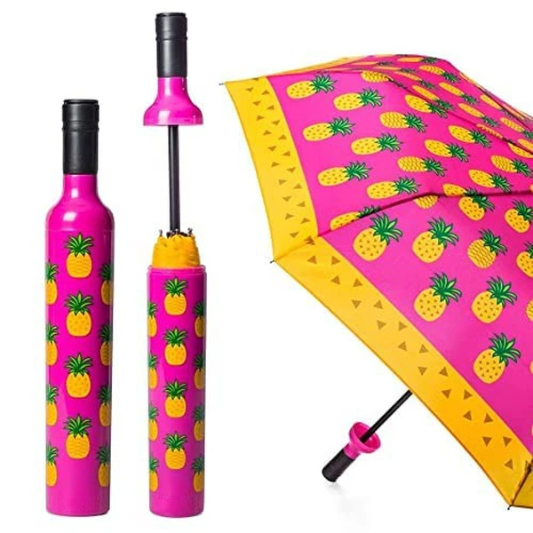 Full Print Fruit Pineapple Wine Bottle Promotion Umbrella