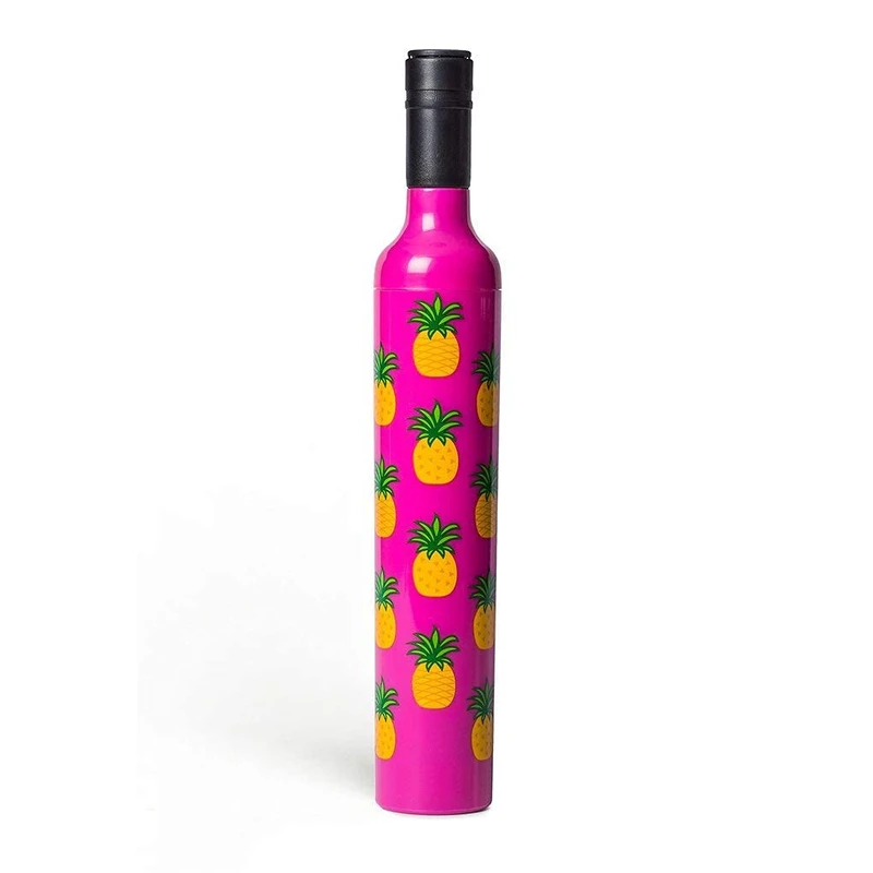 Full Print Fruit Pineapple Wine Bottle Promotion Umbrella