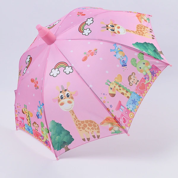 Full Print Children 3D Print Anti-drip Cartoon Rain Umbrella